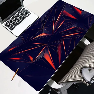 Customisable mouse mat Large Extended Mousepad gaming Mouse Pad DIY design Black Red Geometric Design