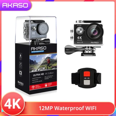 AKASO EK7000 4K 25Fps & 2.7K 30Fps WiFi Sports Action Camera Ultra HD Waterproof DV Camcorder 12MP 170 Degree Wide Angle