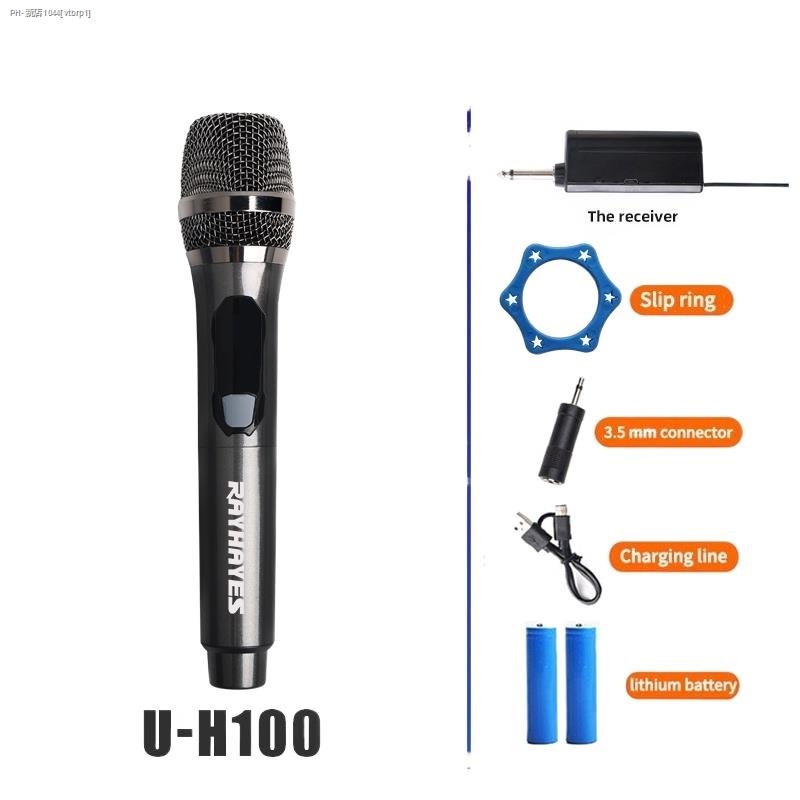 COD RAYHAYES Wireless Microphone Rechargeable Dual Karaoke Mic With Receiver System Set For