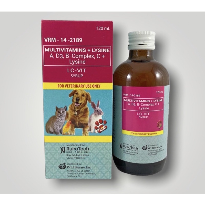 120ml Lc Vit Multivitamins Syrup Vitamins Supplements Dog Accessories 