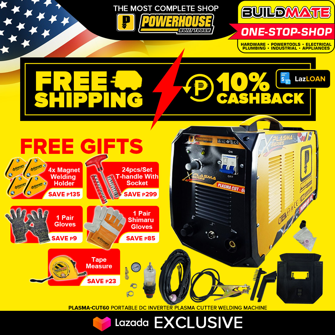 POWERHOUSE PLASMACUT60 Portable DC Inverter Plasma Cutter Welding
