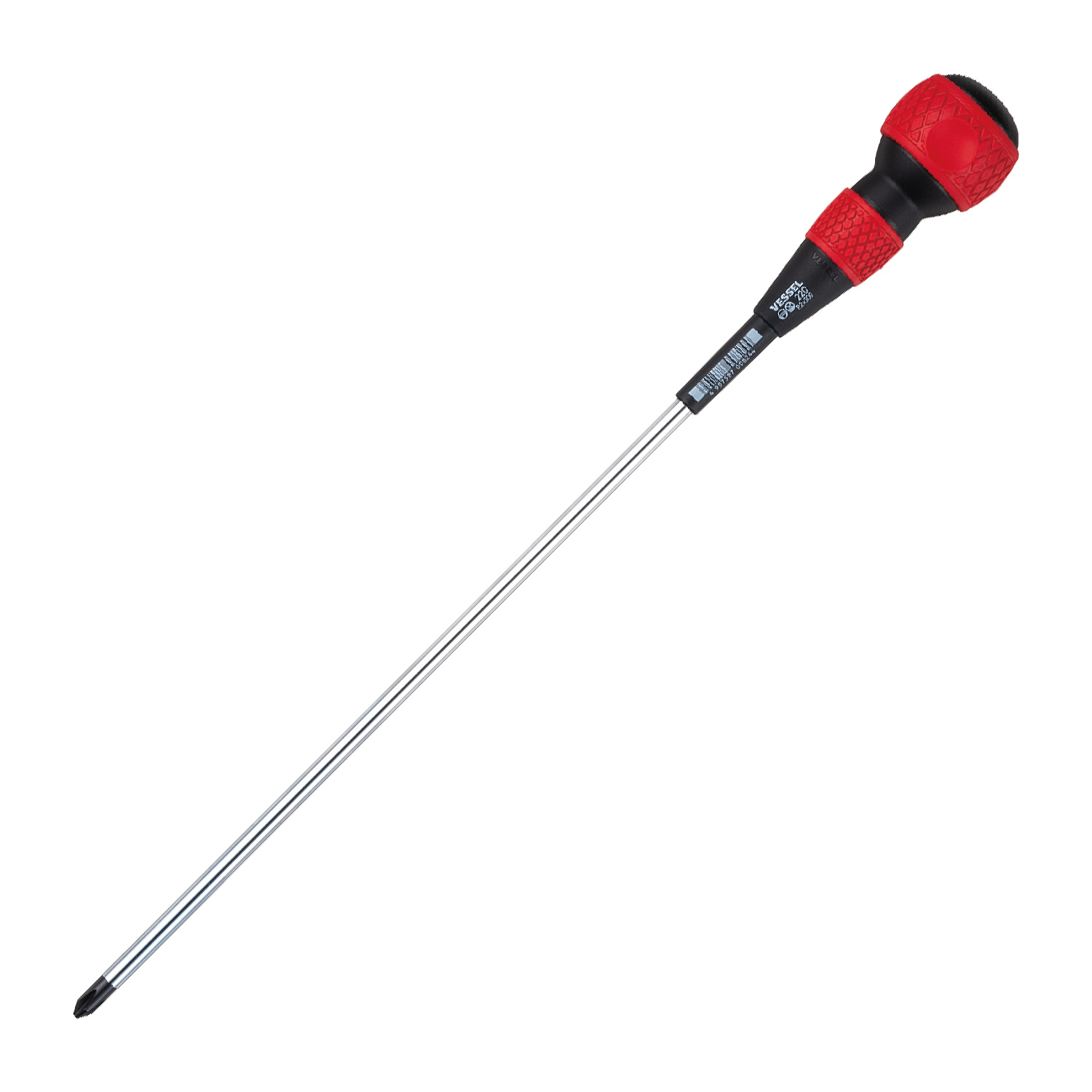 VESSEL Ball Grip Interchangeable Screwdriver – 5-Bit Holder, 6.35mm Hex, Black, Japan Import