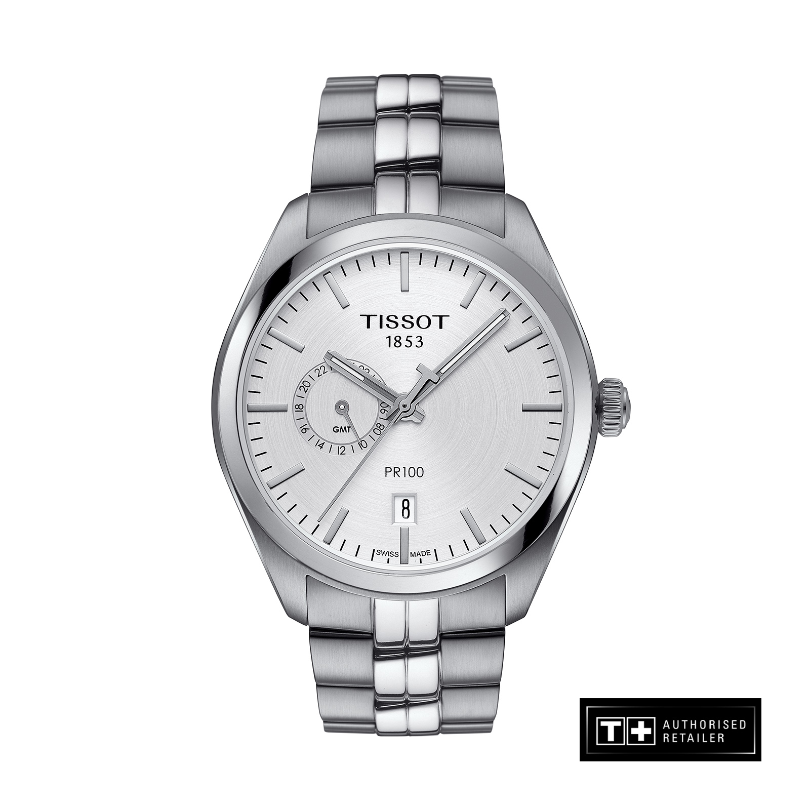 Tissot PR 100 Dual Time Men's Silver Tone Stainless Steel Bracelet and  Silver Dial Quartz Watch - T101.452.11.031.00 | Lazada PH