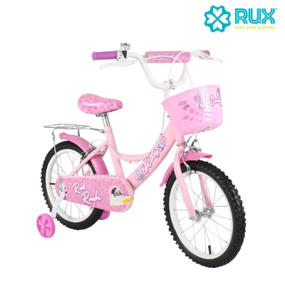 "RUX 16" Bicycle (Bike) with Basket and Training (Trainer) Wheel for Kids (Children, Kiddie, Boys, Girls) | Kids Bike | Bike for Kids | Bike for Girls |Toys for Kids | Toys for Girls | Bike for 5 to 8 years | Toys for 5 to 8 years"