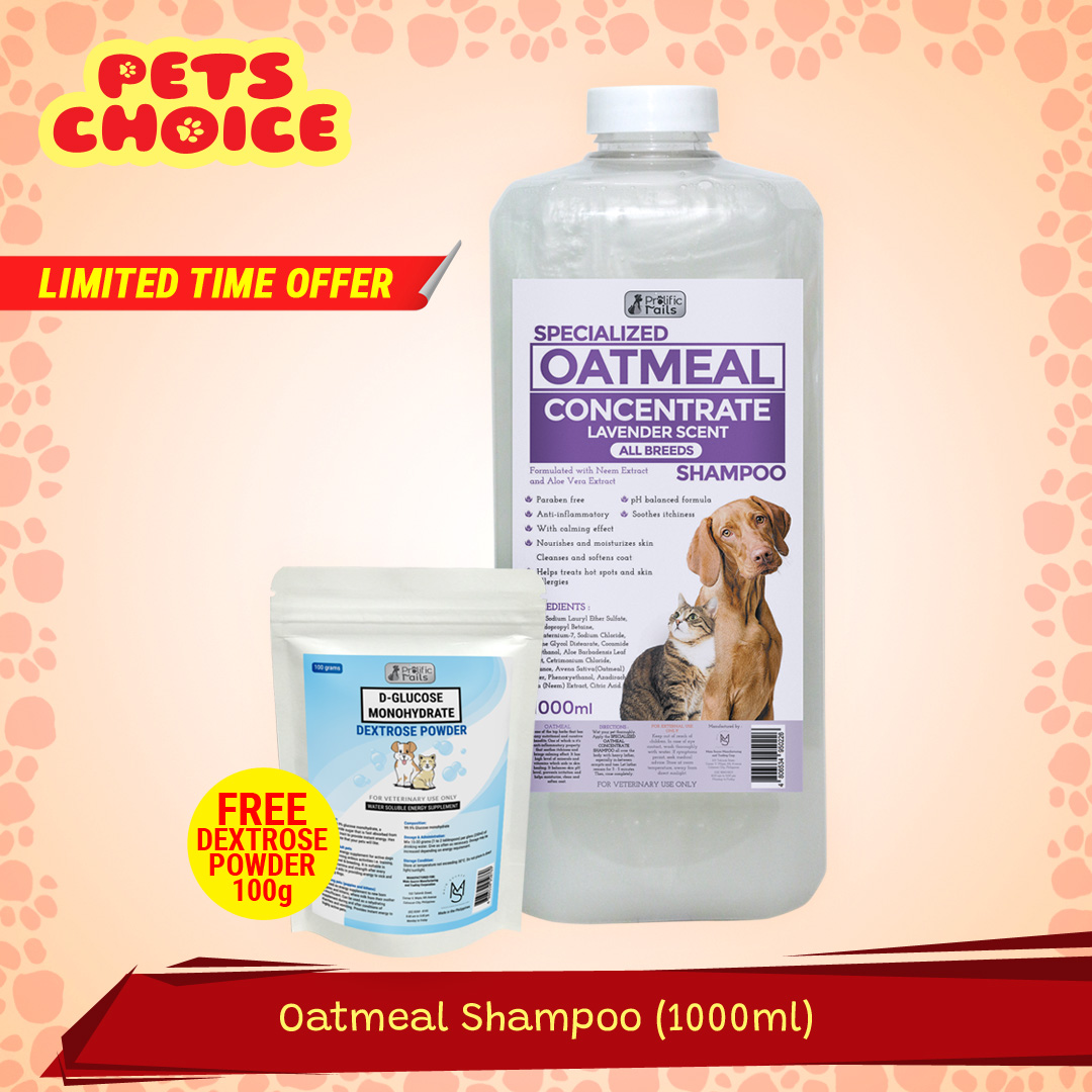 1 Liter Prolific Tails Oatmeal Concentrate Specialized Shampoo with