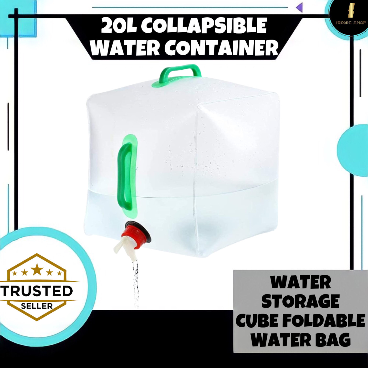 Collapsible Water Containers Water Canteens 20L Water Storage Cube