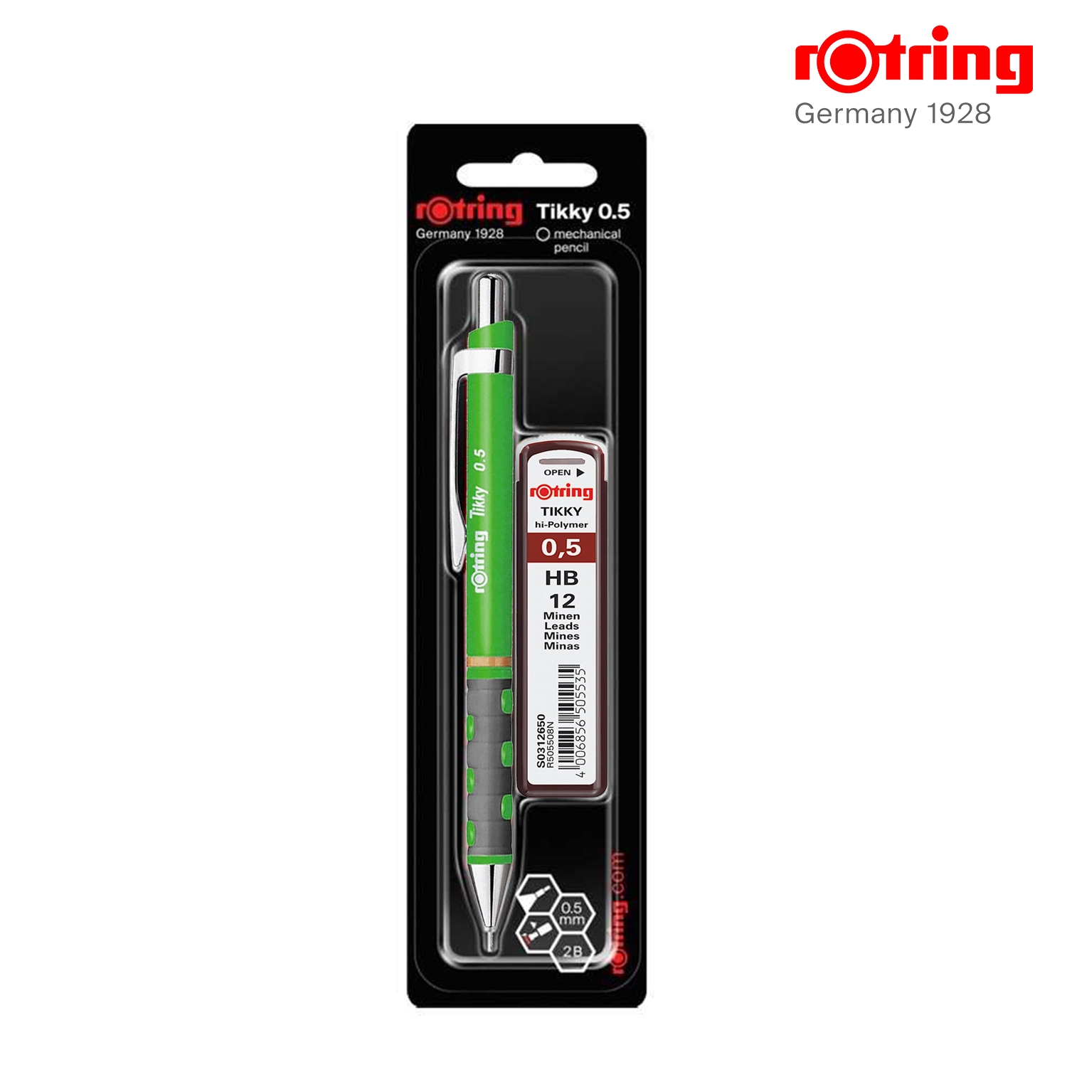 rOtring Tikky Set Mechanical Pencil Plus Lead Refill for Writing