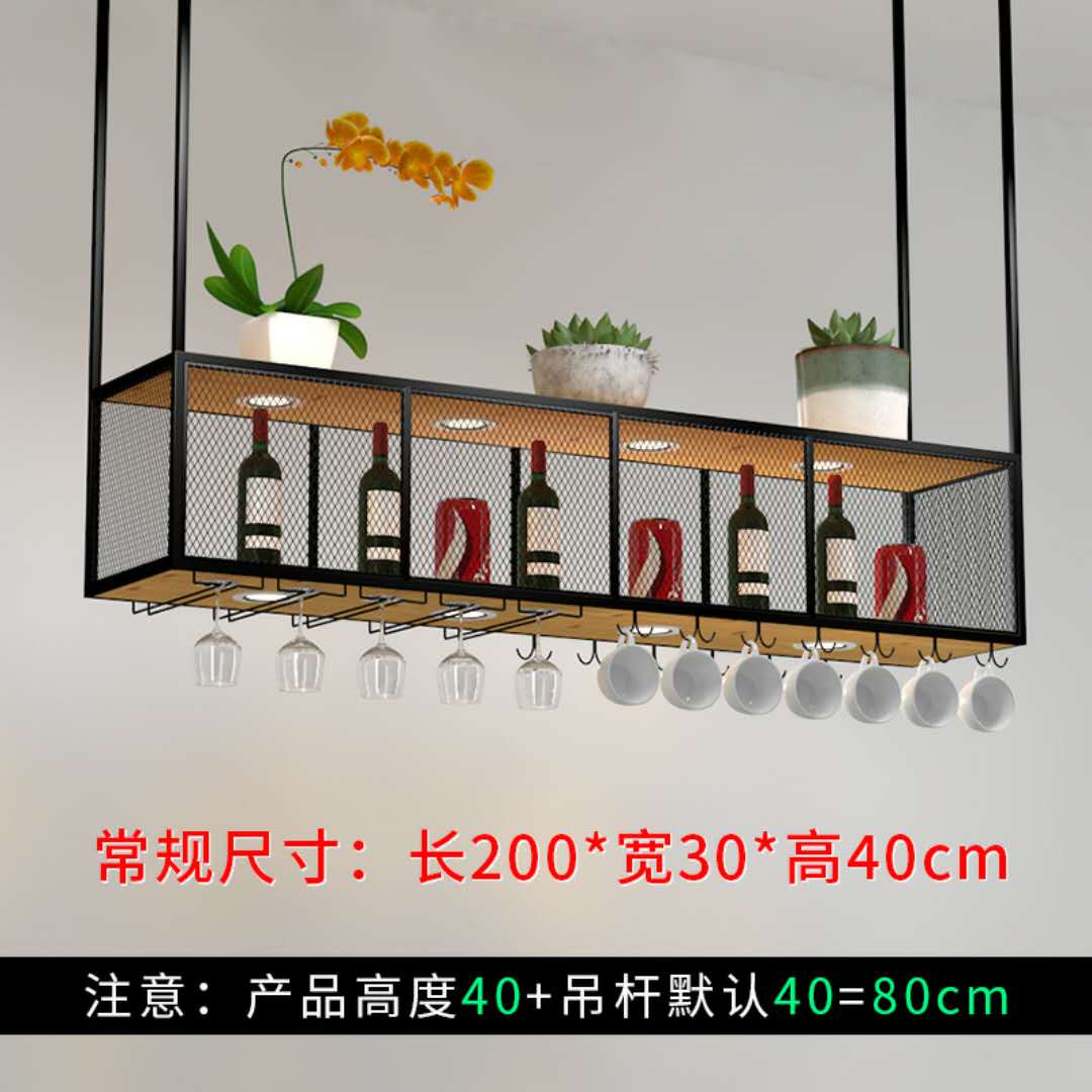 Wrought Iron Bar Counter Hanging Rack Upside down Wine Glass Holder Restaurant Hanging Wine