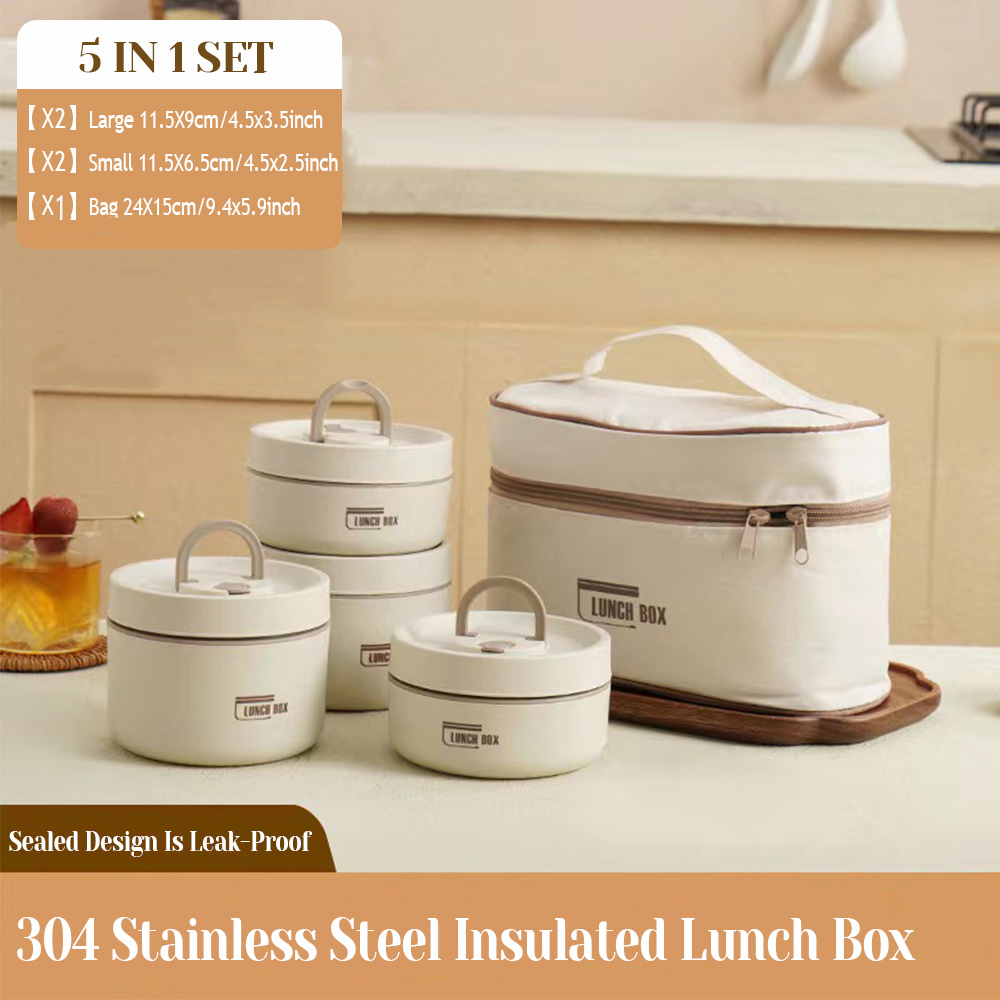 Niyo Insulated Leakproof Lunch Box 3 grid Stainless Steel