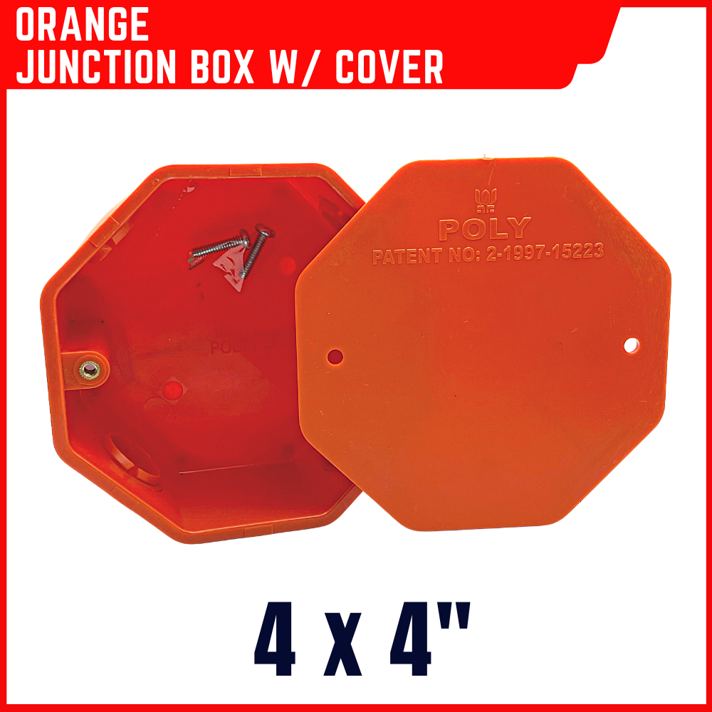 Junction Box PVC Orange 4 x 4" and Junction Box Cover (Sold per pc or by Set) Lazada PH