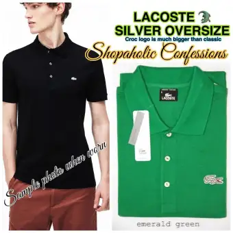 lacoste oversized croc polo shirt