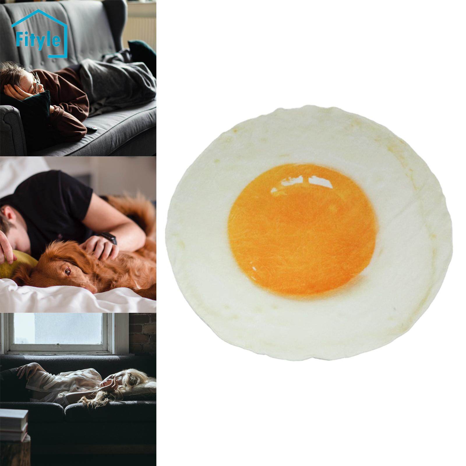 Fityle Food Egg Blanket, Double Sided Cozy Warm Gifts Fried Egg