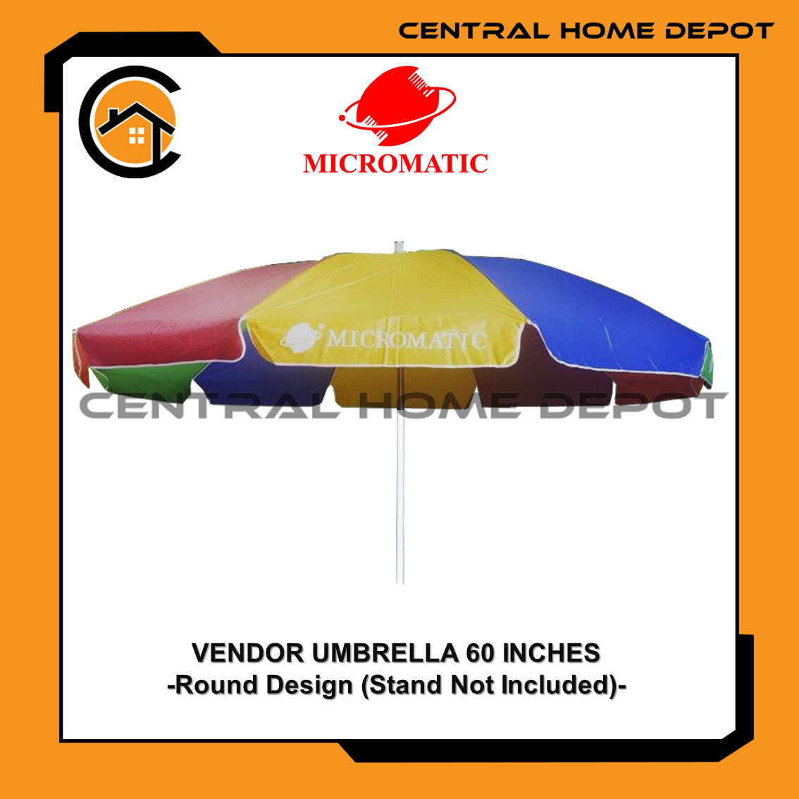 Micromatic 60" Round Beach Umbrella (Stand Not Included) Lazada PH