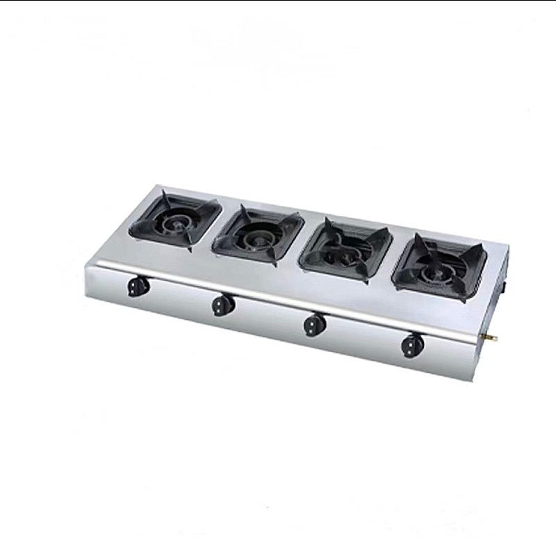 SUPOL 4 Burner Gas Stove Honeycomb Gas Stove Commercial 4 Burner Gas