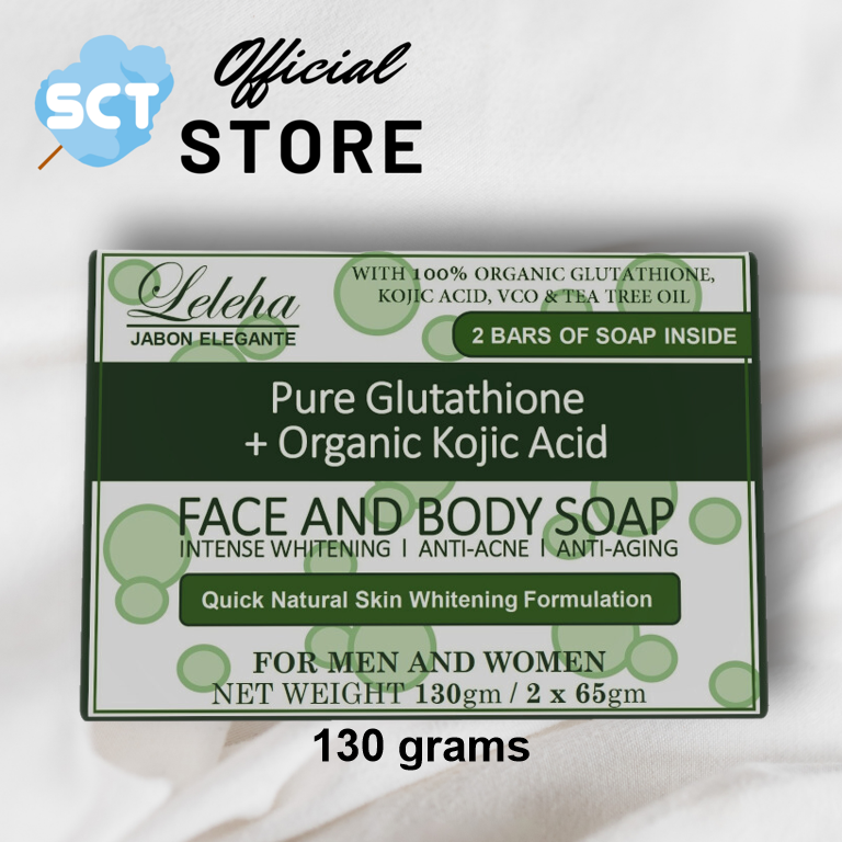 1 Piece LELEHA Glutathione Kojic Soap 130 grams; Whitening Soap; Fast Whitening; Effective