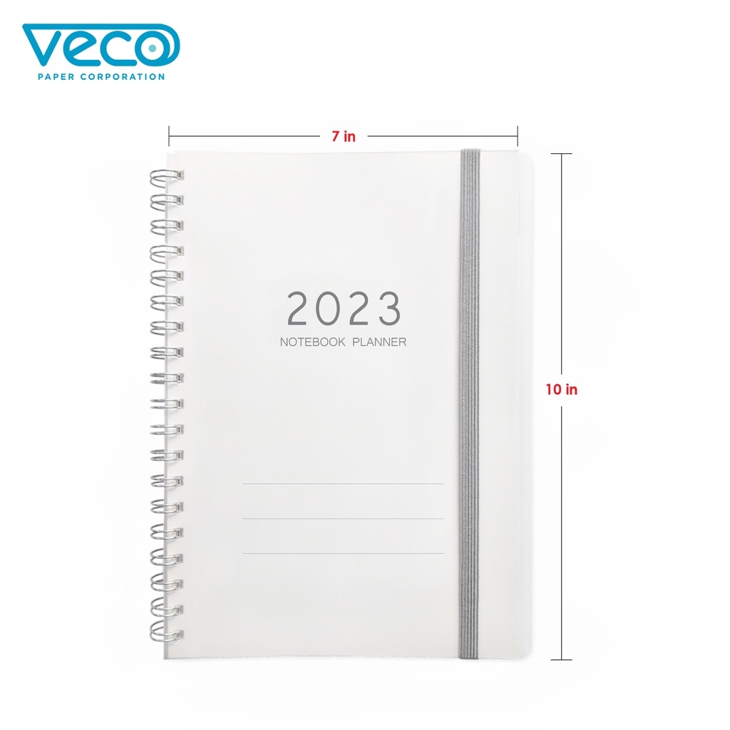 Veco Minimalist Planner 2023 80lvs Deluxe Cream 100gsm with frosted