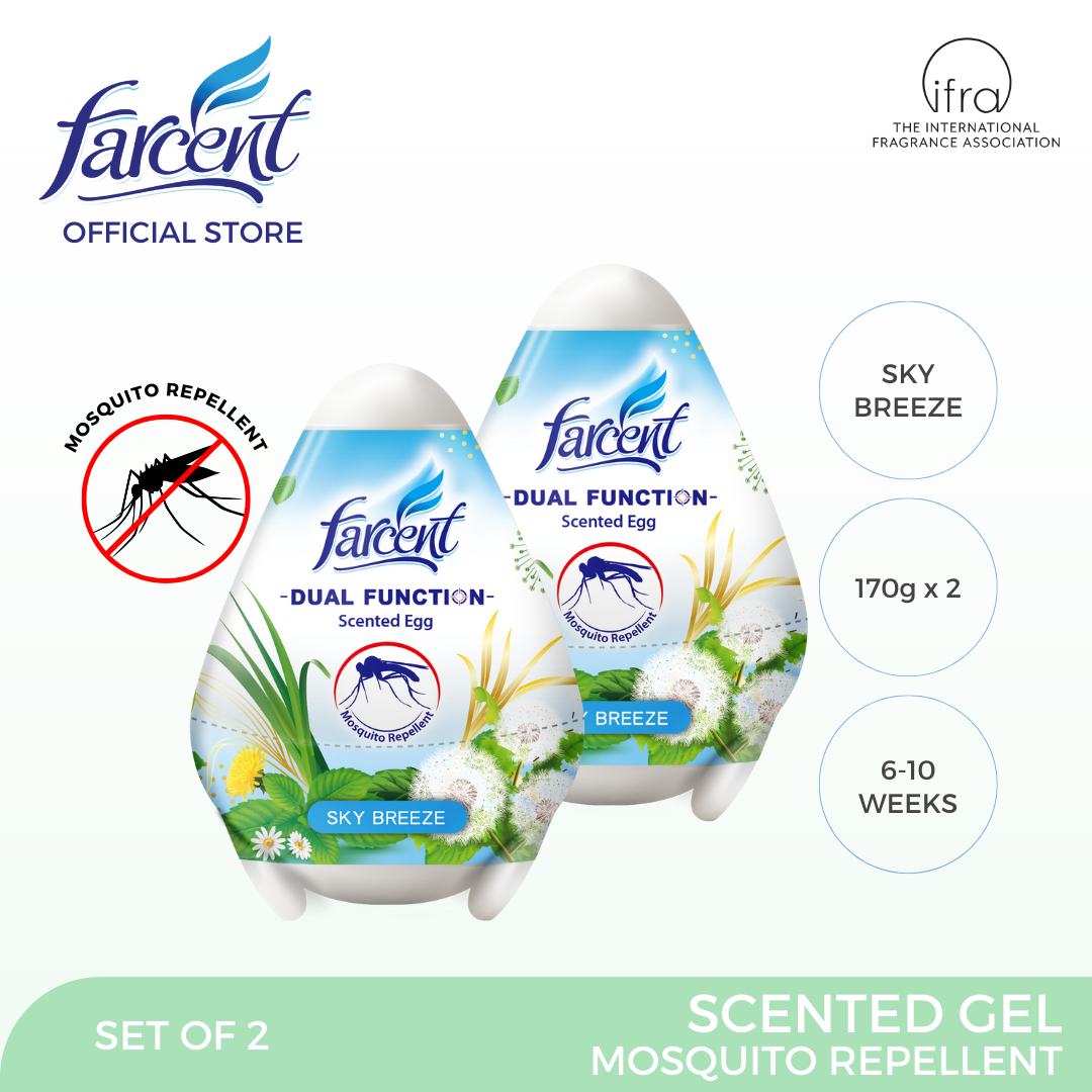Farcent Scented Egg + Mosquito Repellent Sky Breeze Set of 2 (170g each