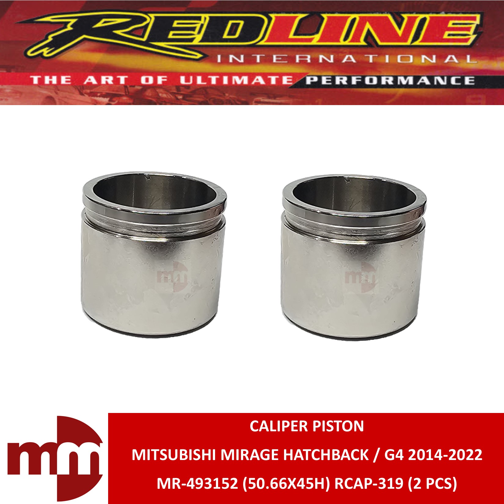 REDLINE CALIPER PISTON for MITSUBISHI MIRAGE HATCHBACK / G4 20142022