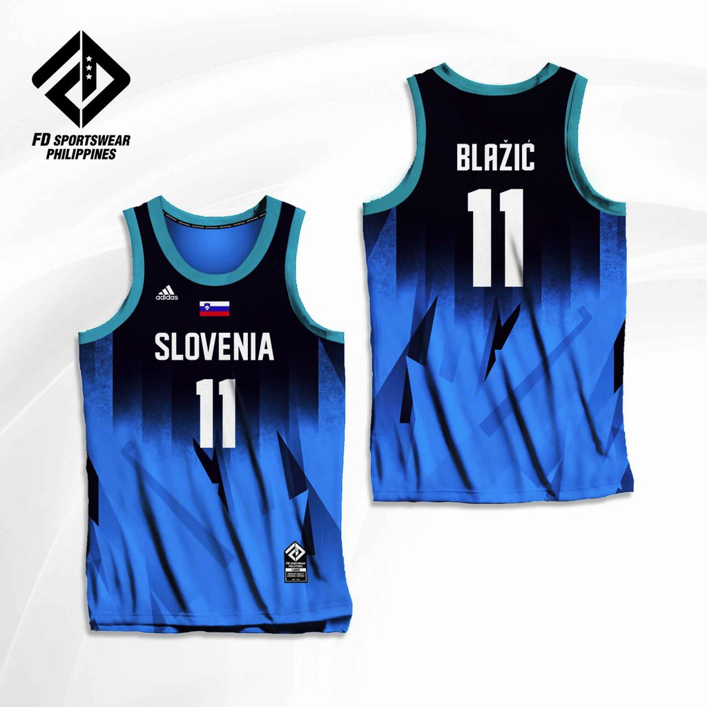 Blue and black basketball hot sale jersey