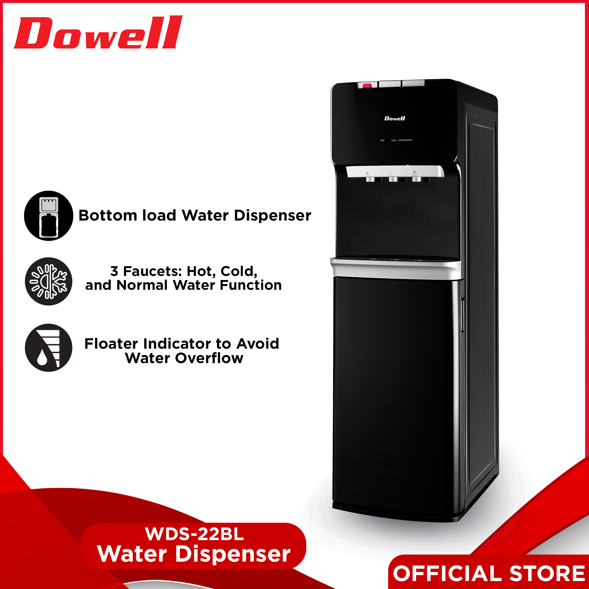 Dowell bottom load water hot sale dispenser