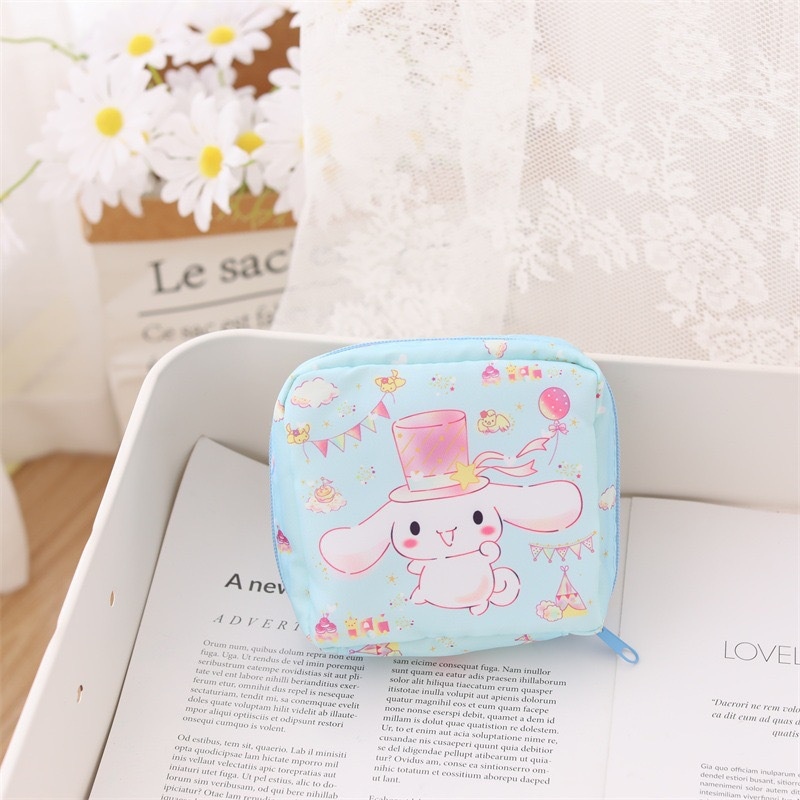 WALKIE Sanrioed Kawaii Portable Sanitary Napkin Tampon Storage Bag ...