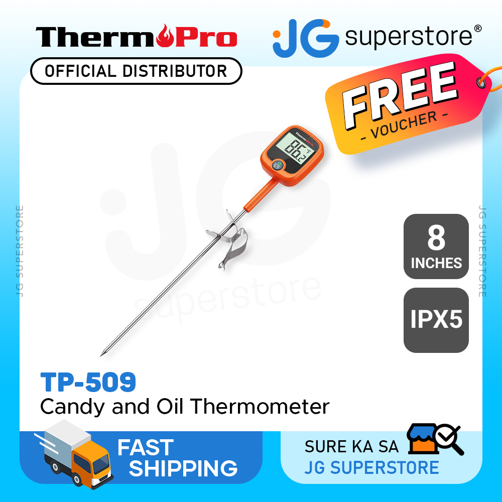 ThermoPro TP509 Candy Thermometer with Pot Clip, Instant Read Meat Analog  Thermometer with LCD, Cooking Oil Thermometer Deep Frying Thermometer for  Candy Maple Syrup Grease Cheese Sugar Brewing Making