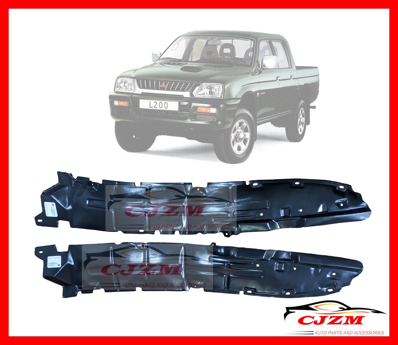 TRQ Inner Fender Liner Set Compatible With 2009 Mitsubishi Lancer