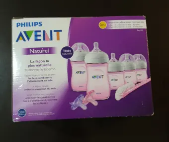 philips avent natural baby bottle pink gift set