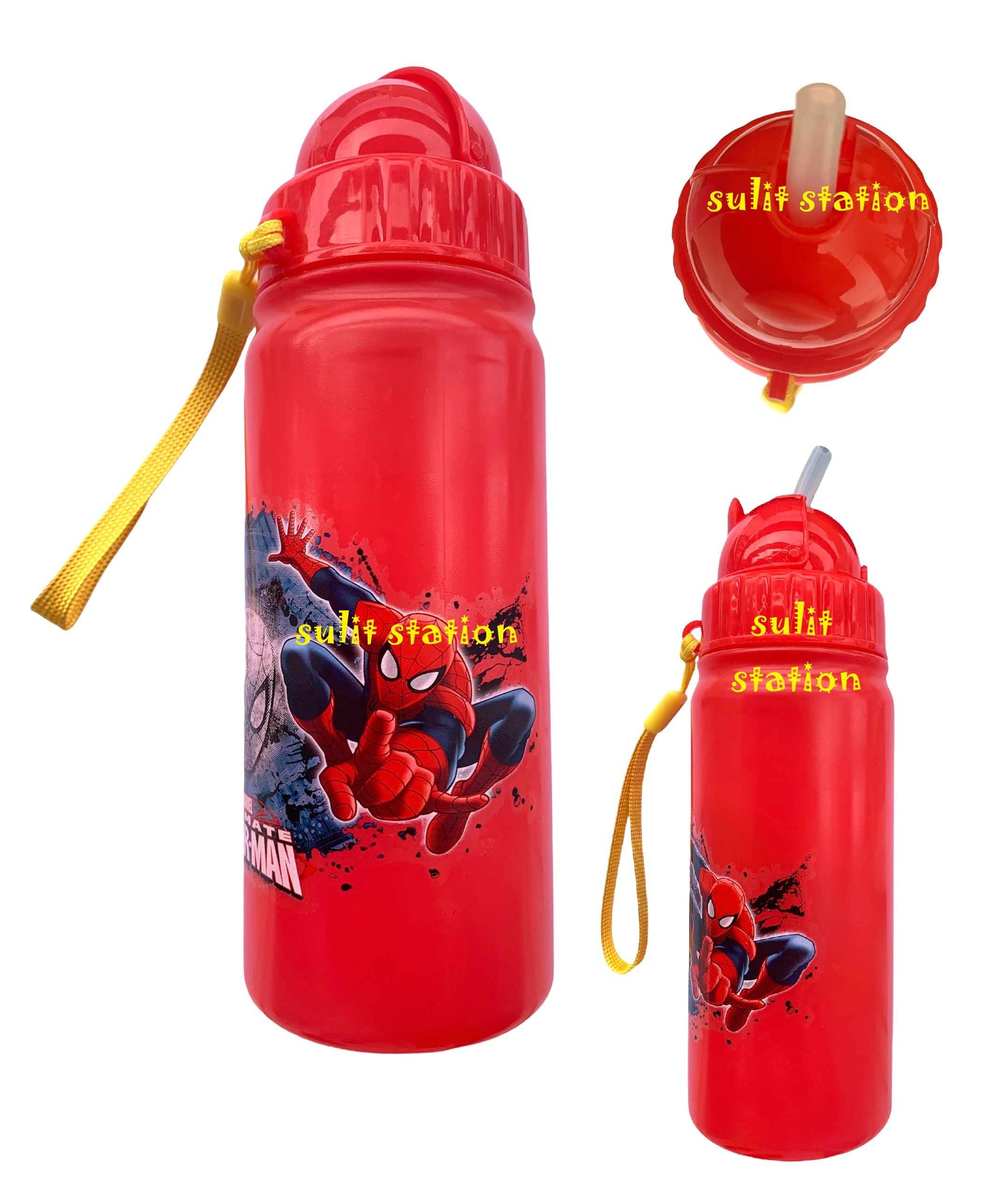 Spider-Man Water Bottle with Built-In Straw – Varieties Hub Co.