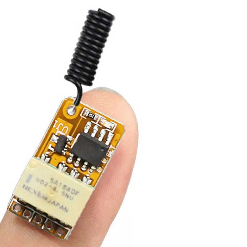 Push Button Saving Mini Relay Contact Receiver RF Wireless Switches Receiver DC3.7V-12V 433Mhz Smart Home Small Tiny Remote Switches