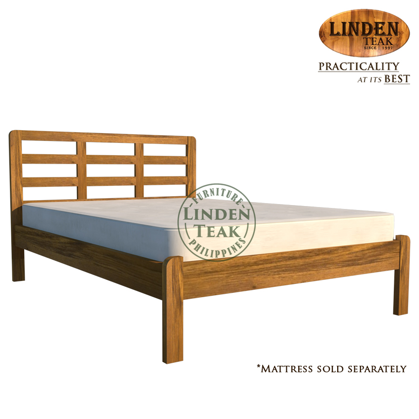 Handcrafted Solid Teak Wood Simple Bed, Bed Frames Double Size
