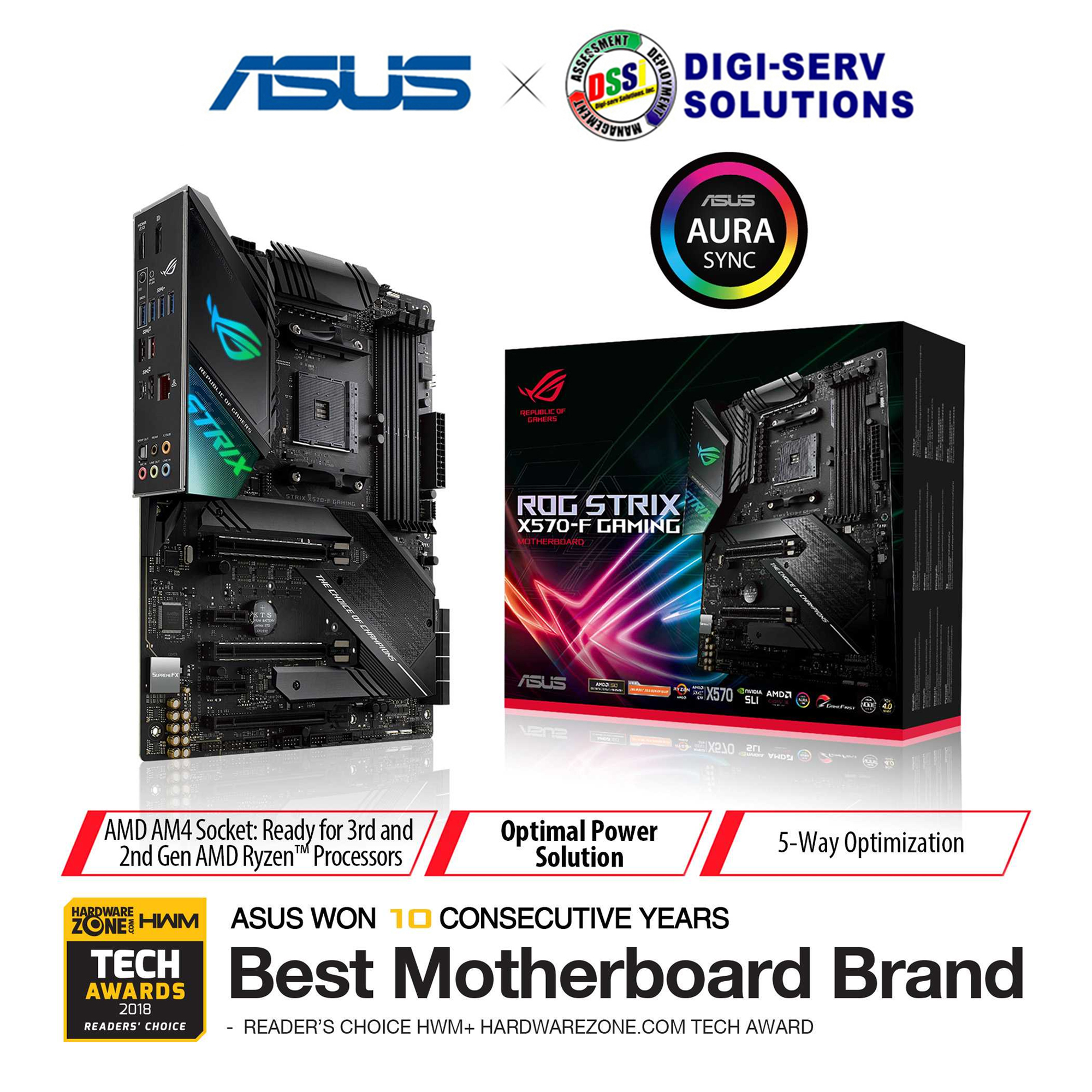 Asus ROG STRIX X570-F GAMING ATX AMD AM4 Gaming Motherboard with ...