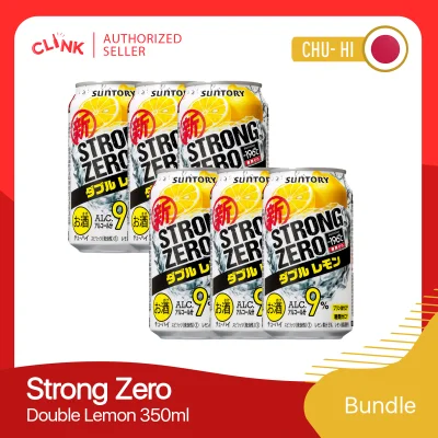Strong Zero Double Lemon 350ml Suntory Chu-hi Pack of 6 Cans Bundle