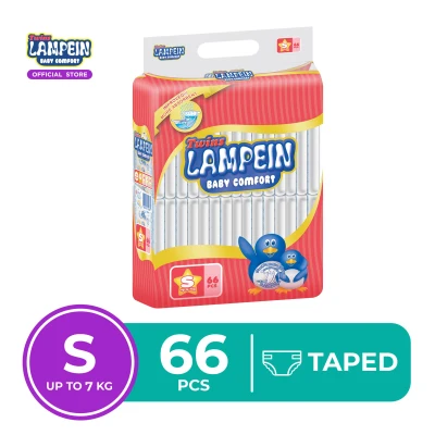 Twins Lampein Baby Diaper Jumbo Pack NB-Small 66's