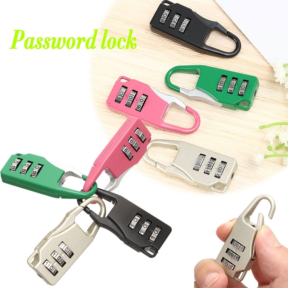 TANGXU926926929 รหัส ป้องกันการโจรกรรม ล็อคยิม กระเป๋าเป้สะพายหลัง ล็อครหัสผ่าน ล็อครหัส 3 หลัก กุญแจซิป กุญแจล็อคกระเป๋า