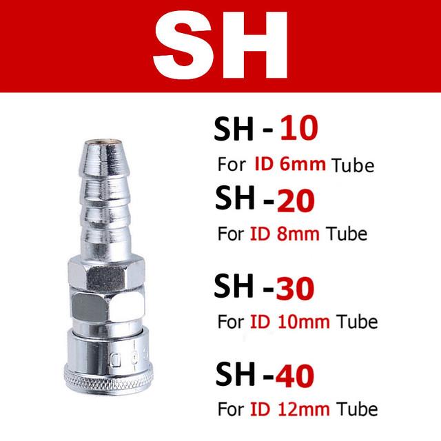 Pneumatic Fitting C Type Hose Quick Connector High Pressure Coupler Plug  Socket PP SP PF SF PH SH PM 10 20 30 40 Air Compressor