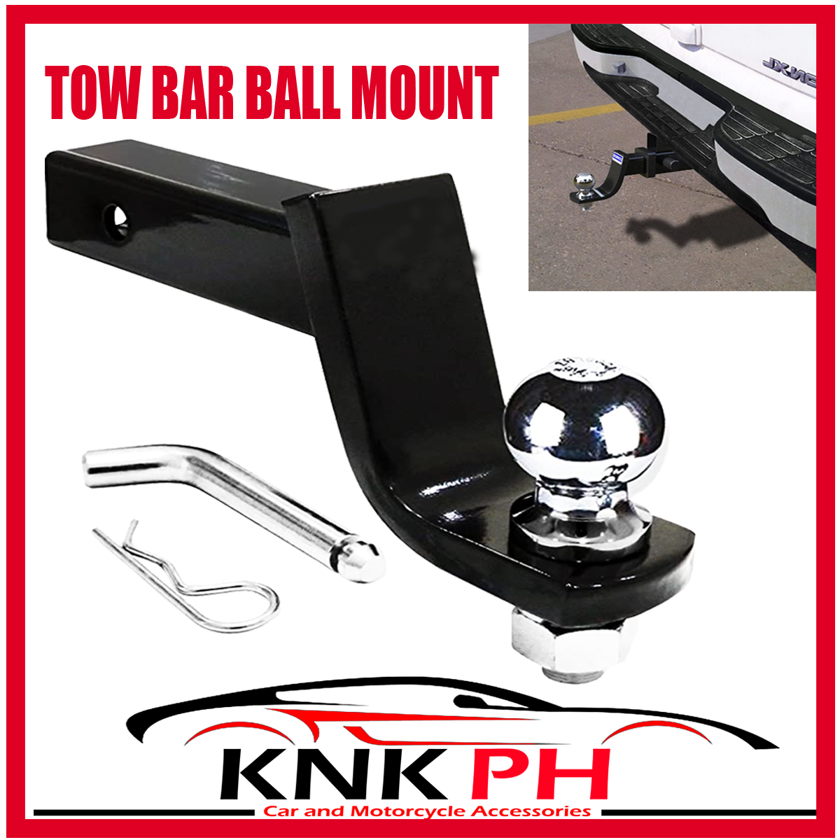 Tow Hitch Set consist of Tow Ball Mount 2 inch Tow ball and pin lock included Lazada PH
