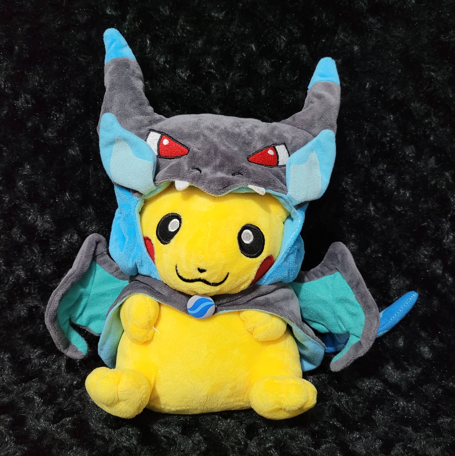 PIKACHU MEGA CHARIZARD X COSTUME Pokemon Plush Toy (28cm) POKEMON