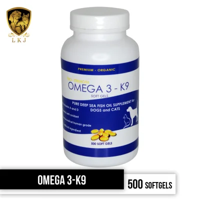Pure Deep Sea Fish Oil Omega 3 Supplement for Dogs and Cats 500 soft gels, boosts immune system