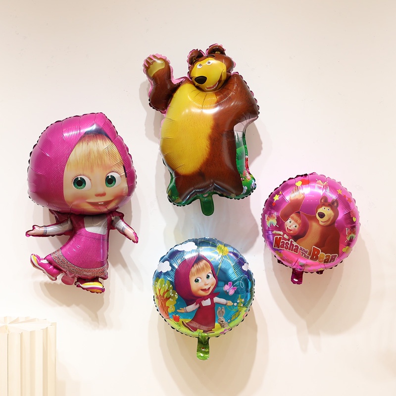Masha And The Bear Theme Party Fournitures Décor Set avec ballons