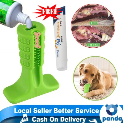 【Free Pet Toothpaste】Bristly Dog Toothbrush Pets Oral Care Tool Puppy cleaning tooth massage stick non-toxic natural rubber bite-resistant dog toy