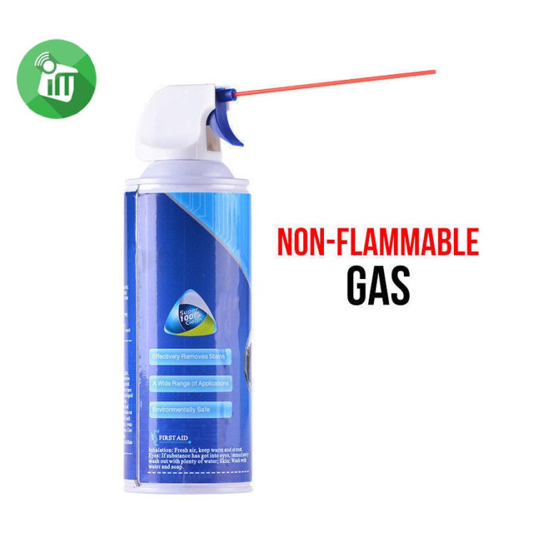 【37mdkGIV】Canned Air Duster Spray 400ml Compressed Air Cleaning