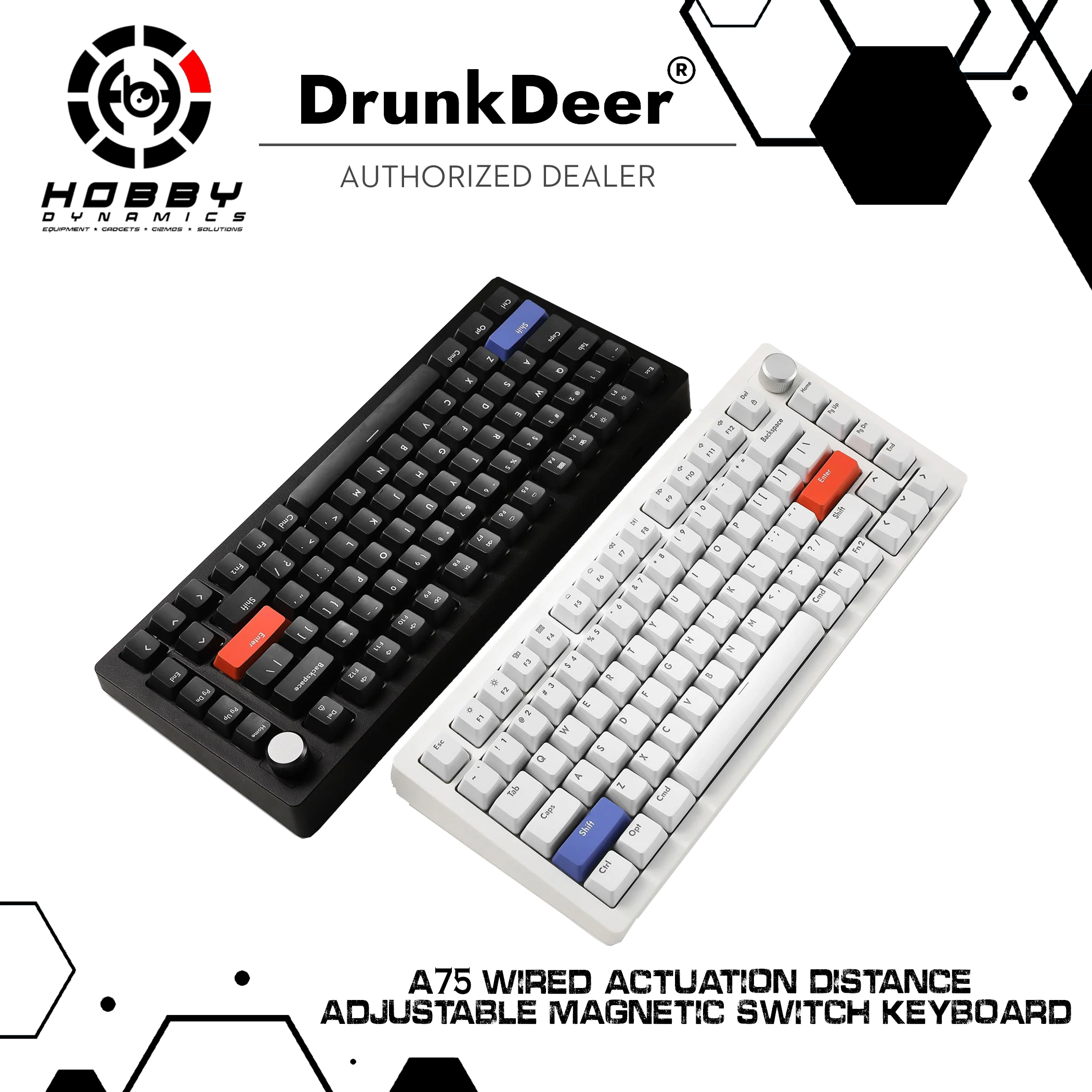 DrunkDeer A75 黒 ブラック ベアボーン キーキャップ キーボード DrunkDeer A75 黒 ブラック ベアボーン キーキャップ キーボード