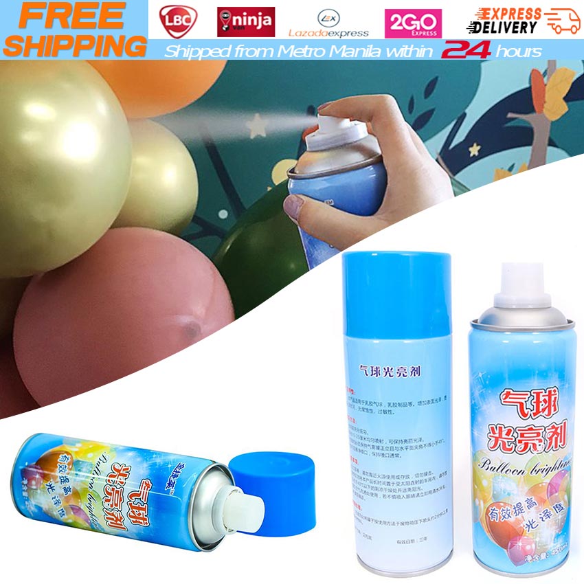 Balloon Shinny liquid Spray 450ml to shine and bright stay clear latex  balloon
