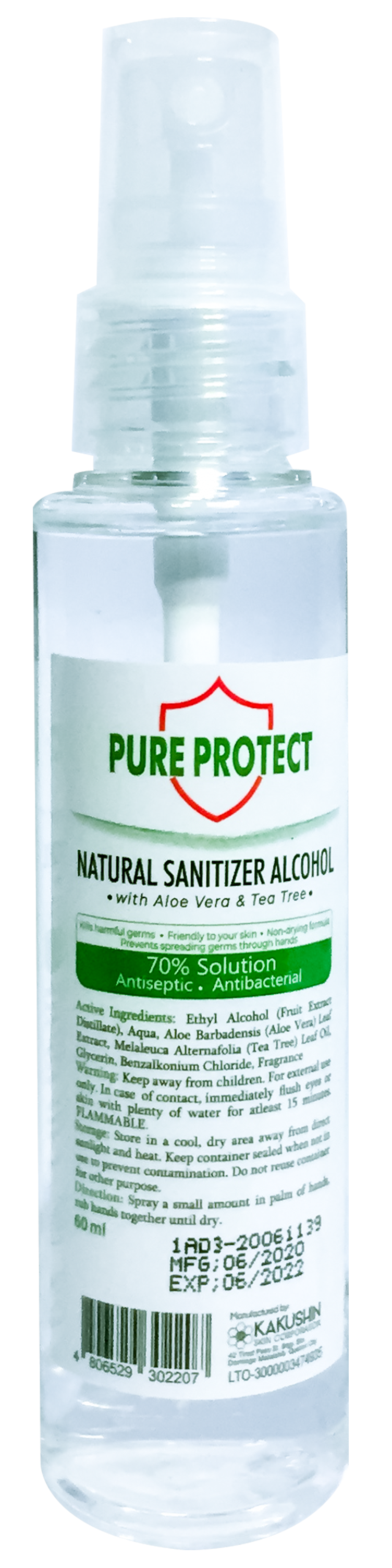 Pure Protect Natural Hand Sanitizer 65ml Lazada PH