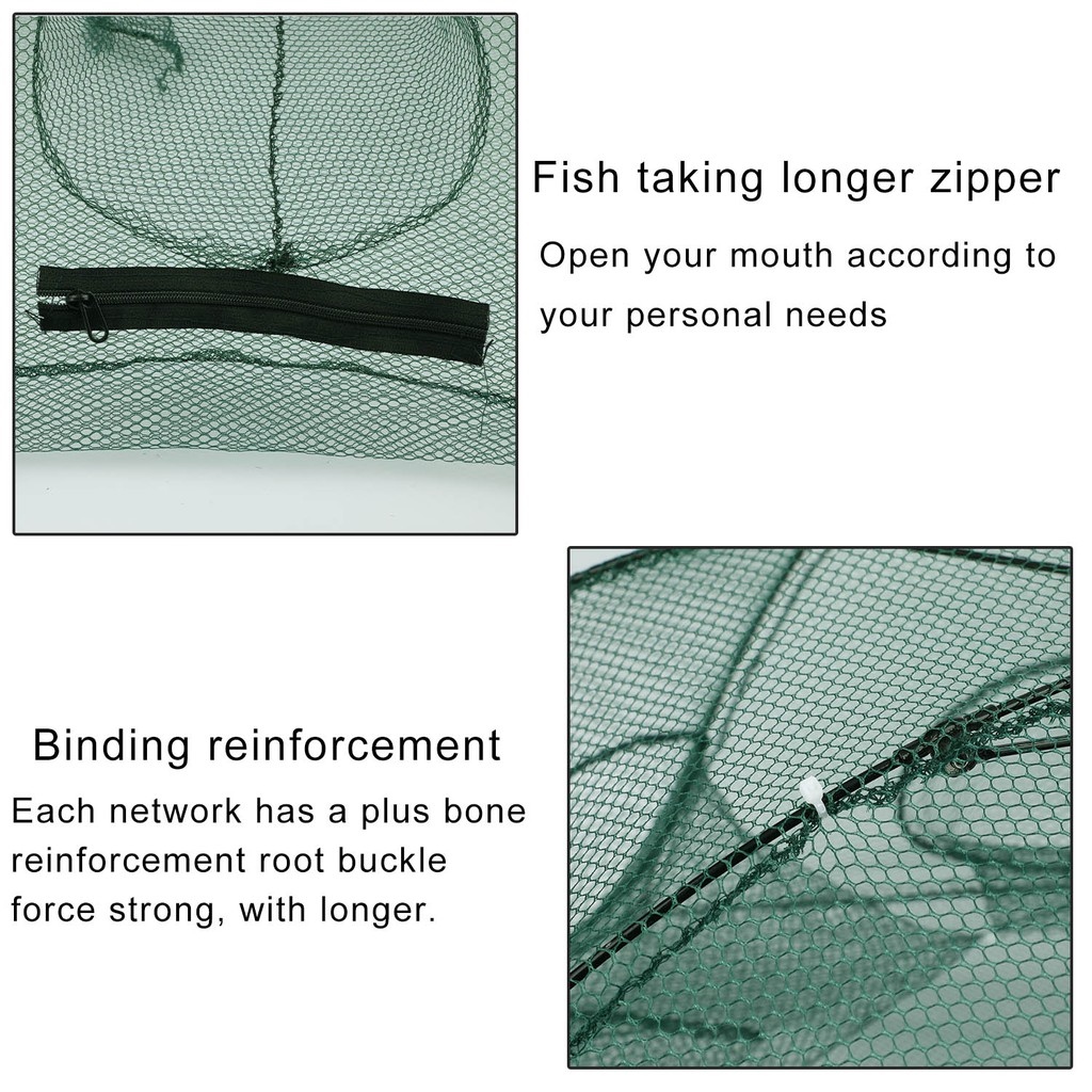 Folding Umbrella Net Shrimp Cage Crab Fish Trap Cast Fishing