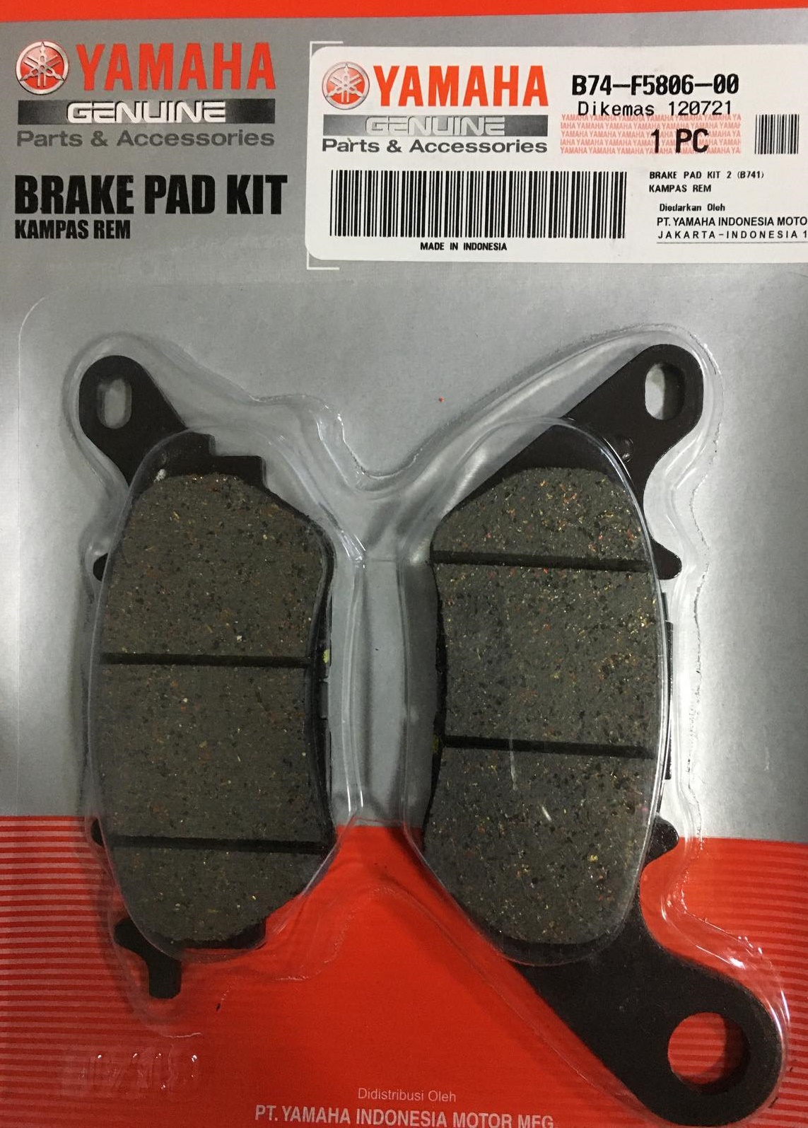Brake Pad XMAX REAR B74F580600 Yamaha Genuine Lazada PH