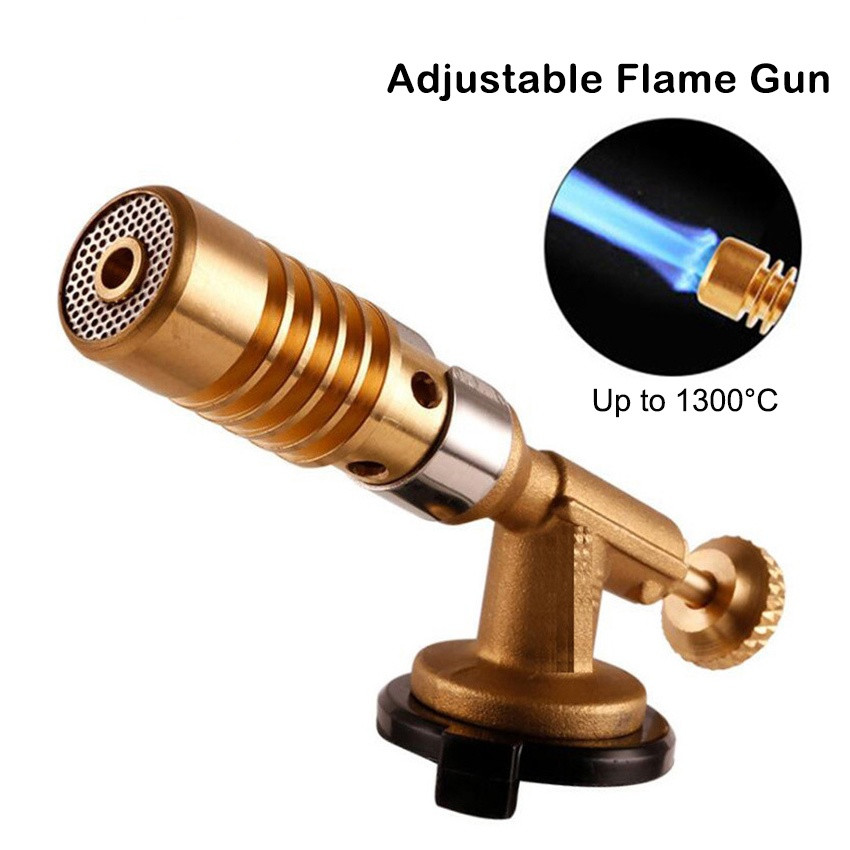 Portable Metal Flame Gun Gas Torch Butane Welding Multipurpose Burning