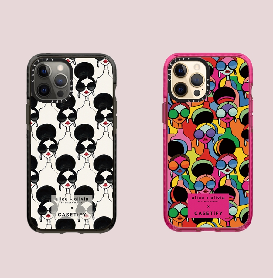 Alice Olivia Casetify Rainbow Stace Face Girl Casing For iPhone 15 