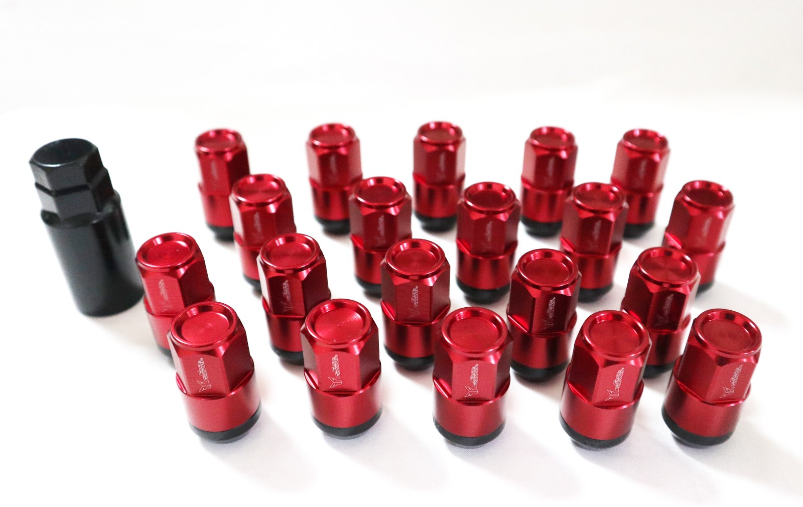 ERMETIQ Set of 20 Allen Key Wheel Nut Modification Screw Red Lugnuts 2